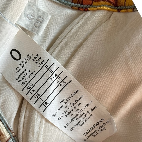 Zimmermann Andie Floral Underwired Bikini Top Size 0CD - Picture 9 of 9